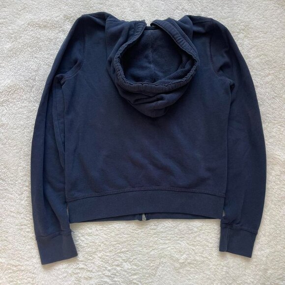 Navy Hollister Zip Up Hoodie - Picture 6 of 7
